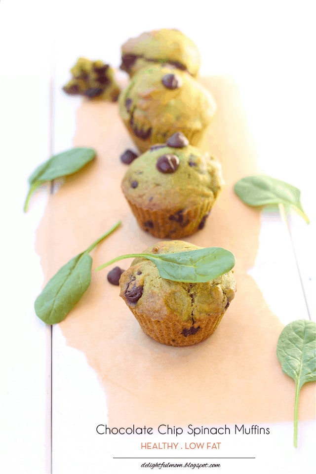 spinach chocolate chip muffins recipe