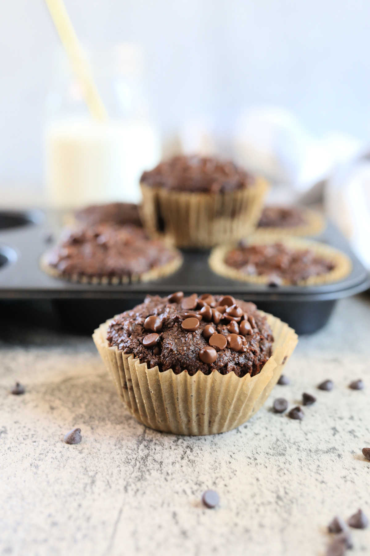 Flourless Chocolate Muffins with gluten-free ingredients