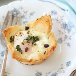 Spinach and Egg Baked Phyllo Cups
