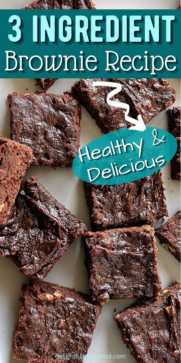 healthy plant-based chocolate brownies recipe made paleo, whole30, and with 3 ingredients