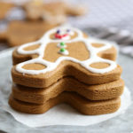 gingerbread man cookies gluten-free in a stack