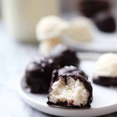 Healthier Chocolate Coconut Balls (Mounds Bar)