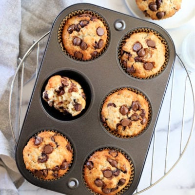 Healthy Chocolate Chip Muffins With Oats