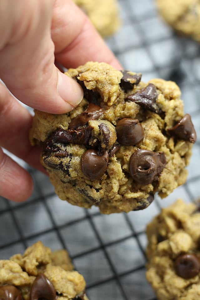 Perfect for healthy diets and gluten free desserts. This gluten free and dairy free oatmeal chocolate chip cookie recipe is a perfect as an after school snack or dessert . Ready in 5 minutes and in the oven for just 10 minutes. | Delightful Mom Food
