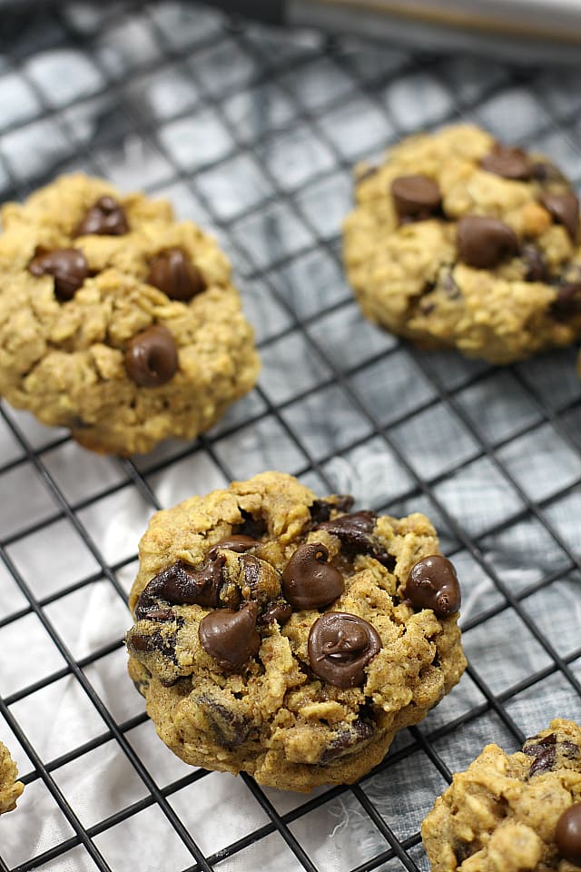 Perfect for healthy diets and gluten free desserts. This gluten free and dairy free oatmeal chocolate chip cookie recipe is a perfect as an after school snack or dessert . Ready in 5 minutes and in the oven for just 10 minutes. | Delightful Mom Food