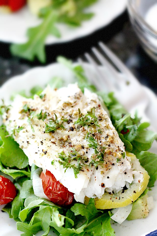 baked cod fish salad