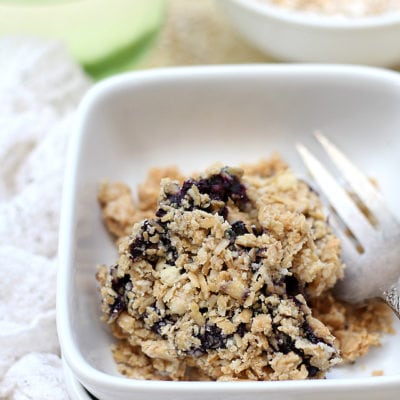 Healthy Peanut Butter and Jelly Baked Oatmeal (Low Sugar)