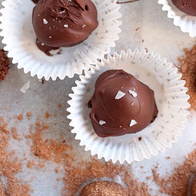 Guilt-Free Peppermint Chocolate Truffle Recipe (made with dates)
