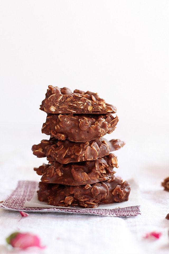 Chocolate Peanut Butter No Bake Cookies | Gluten Free