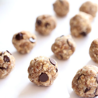 Coconut Oatmeal Chocolate Chip Cookie Dough Energy Bites (Nut-Free)