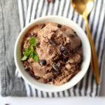Easy vegan double chocolate ice cream recipe! #vegan #dairyfree #icecream #recipe #glutenfree #healthy #chocolate #icecream #nochurn | delightfulmomfood.com