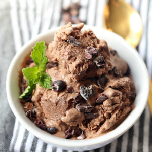 Easy vegan double chocolate ice cream recipe! #vegan #dairyfree #icecream #recipe #glutenfree #healthy #chocolate #icecream #nochurn | delightfulmomfood.com