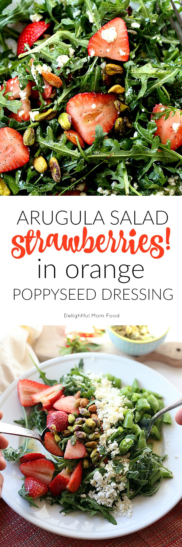 Arugula Salad With Strawberries and Fetta