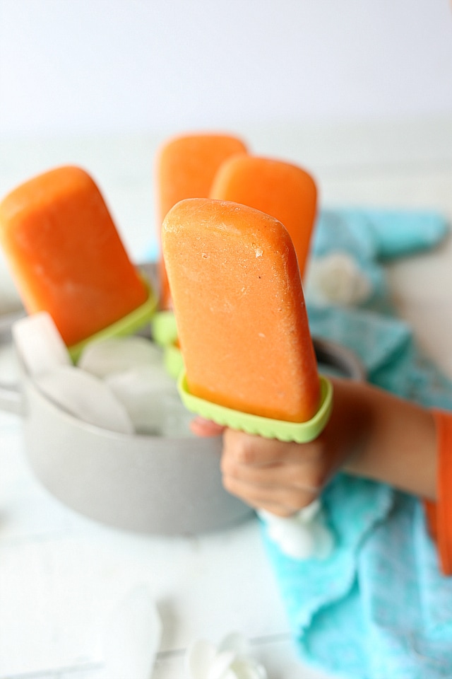 Tropical smoothie ice pops