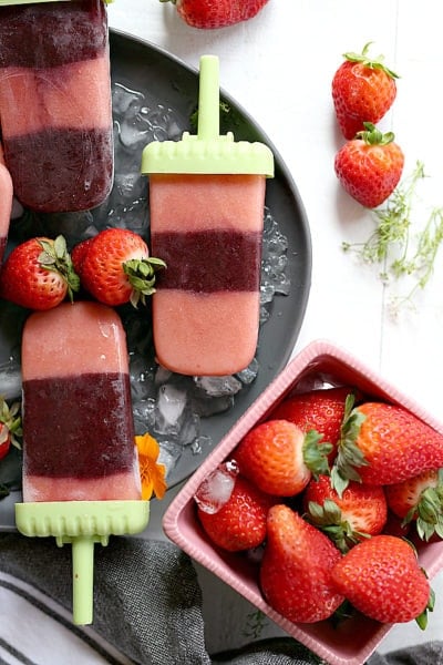 easy strawberry banana veggie popsicle recipe