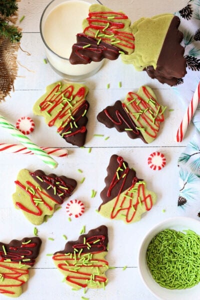 healthy vegan christmas tree sugar cookies