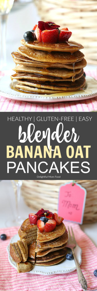 Banana Oat Pancakes | Delightful Mom Food Healthy Gluten-Free
