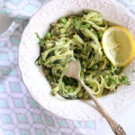 If you love cucumbers and dill you will love this healthy dill pesto cucumber noodle bowl recipe! Ready in as little as 10 minutes and so delicious you may want to double it for a larger crowd! It is vegan friendly, lighter and low carb. #cucumber #noodle #bowls #vegan #healthy #glutenfree #dill #pesto #healthy #easy #quick #maindish | Recipe at delightfulmomfood.com