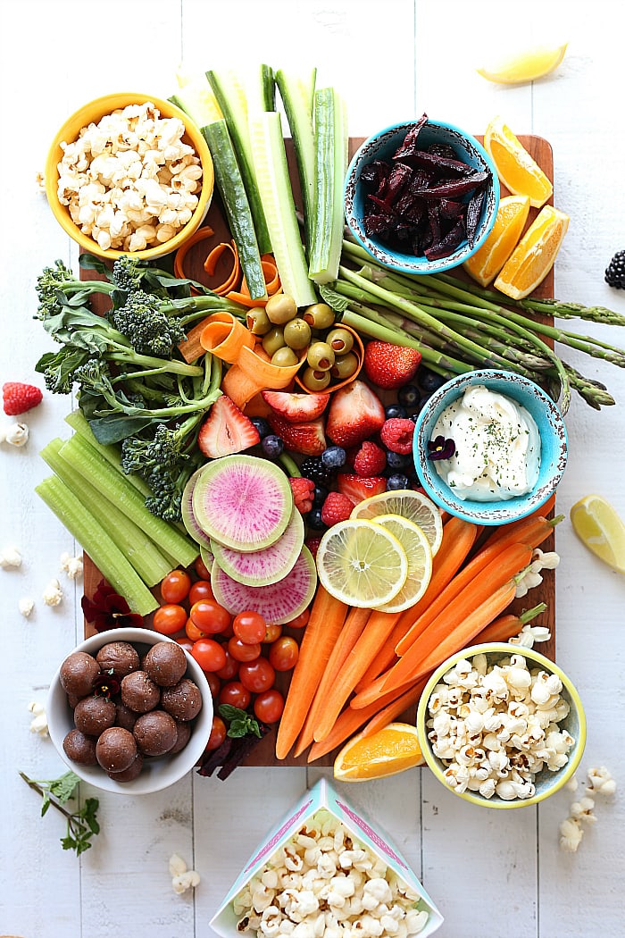 Healthy Snacks Party Platter For Kids (Vegan, Gluten-Free) | DMF