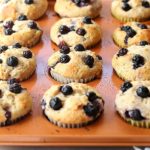 Light and healthy lemon blueberry yogurt muffins packed with Greek yogurt protein and whole food gluten-free ingredients! #glutenfree #muffins #blueberry #lemon #Greekyogurt #yogurt #healthy #easy #breakfast #snack | Recipe at delightfulmomfood.com
