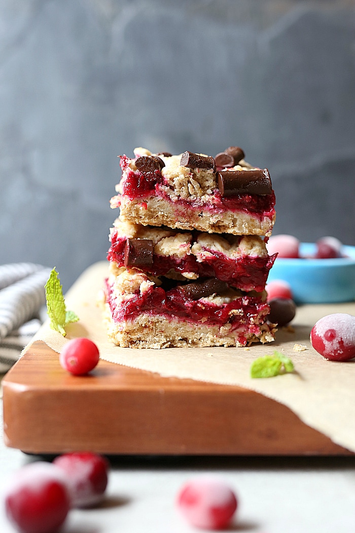 Cranberry Bars Stacked for Snacks