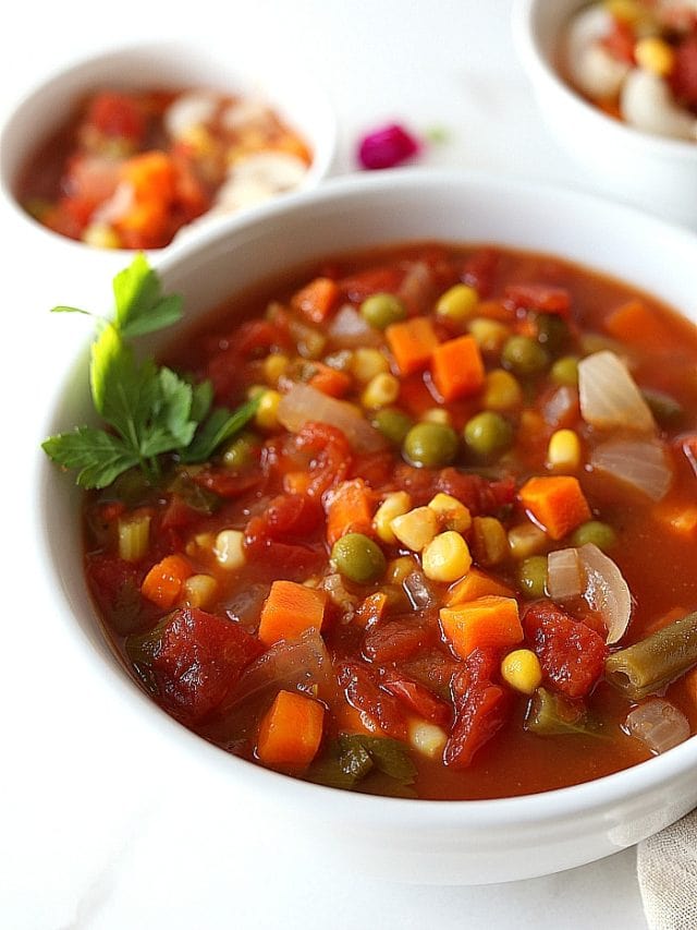 Easy Hearty Vegetable Soup Recipe - Delightful Mom Food