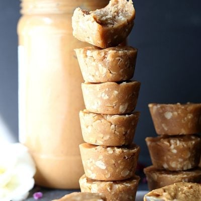 Peanut Butter Oatmeal Cups - Ridiculously good mini peanut butter oatmeal cups! These are the best no-bake peanut butter and oat cups that taste like a cookie, are vegan, and gluten-free made with healthy ingredients!