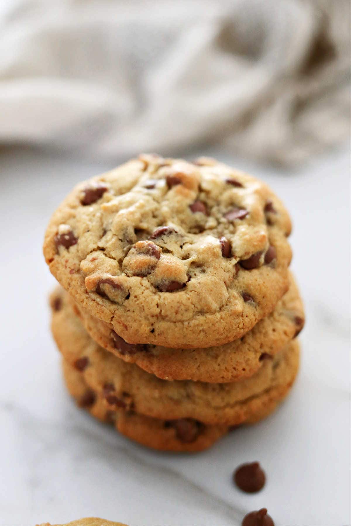 stack of gluten-free chocolate chip cookies