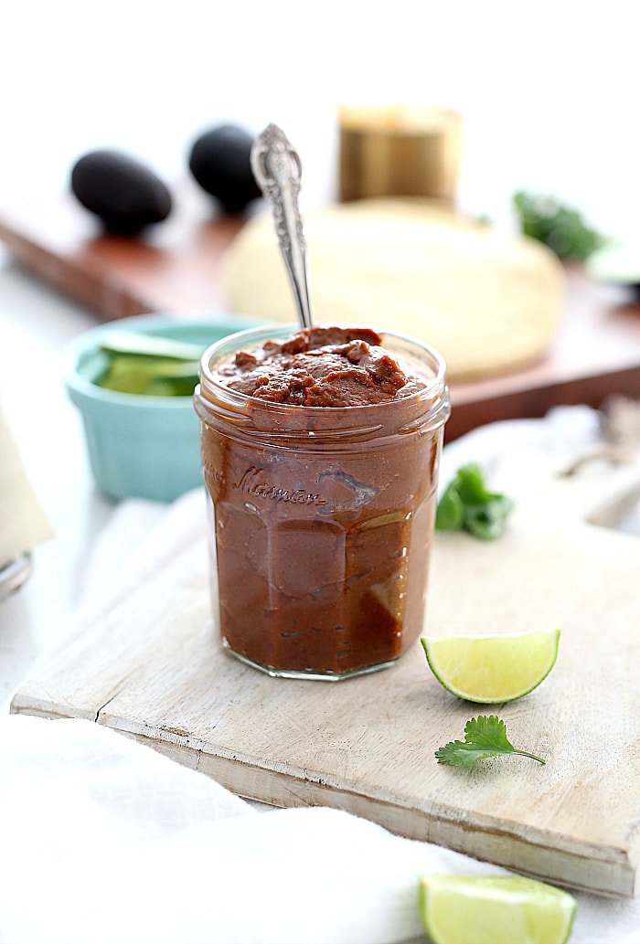You guys, this enchilada sauce is priceless and a game saver when you need a quick Mexican dish and do not have the condiments on-hand. It is perfect to enhance burritos, enchilada casseroles, tacos, nachos or if you have Celiac and need a gluten-free enchilada sauce recipe! #healthy #glutenfree #quick #easy #best #enchilada #sauce #Mexican | recipe delightfulmomfood.com