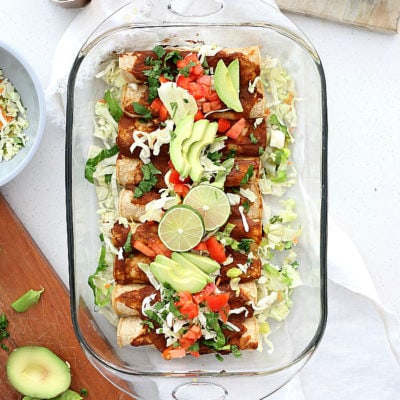 You will be amazed to discover how quick and easy these healthy chicken enchiladas are! This chicken enchilada recipe is gluten-free and can be made in as little as 30 minutes! #healthy #chicken #enchiladas #recipe #glutenfree #easy #quick #30minutemeals #dinner #Mexican | Delightful Mom Food