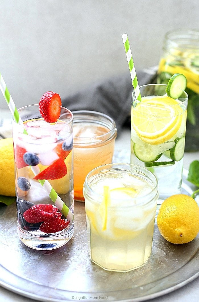 Drinking detox water for weight loss is the ultimate cleanse to heal your gut and transform your body! These detox water recipes boost your metabolism, eliminate toxins and amplify glowing skin! #detox #water #cleanse #recipes #weightloss | Delightful Mom Food