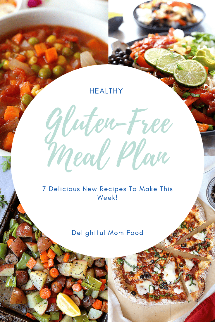 A flavorful Gluten Free Meal Plan that will help you revolutionize dinner time! A list of 7 weeknight meals that are quick, easy, healthy and delicious! #glutenfree #mealplan #healthy | Delightful Mom Food