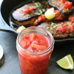 This plum habanero salsa is a wonderful way to use up seasonal plums and juicy tomatoes! It is a little bit of sweet and spicy wrapped up into one delicious salsa! Top it on tacos, burgers, salads and pork chops! #sponsored #plum #habaneros #salsa #recipe #canning #pressurecanning #plumsalsa #BallProudlyHomemad | Recipe at Delightful Mom Food