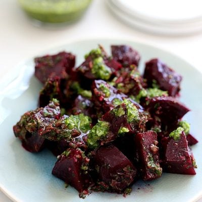 roasted beets with herb salad dressing