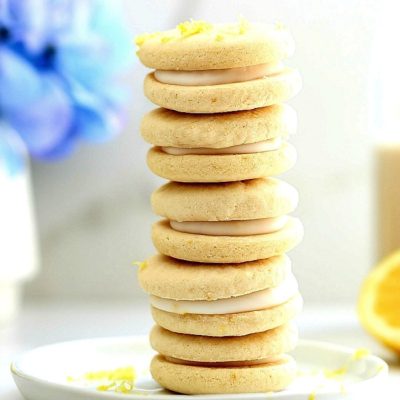 Soft Lemon Filled Cookie Recipe (Vegan & Gluten-Free)