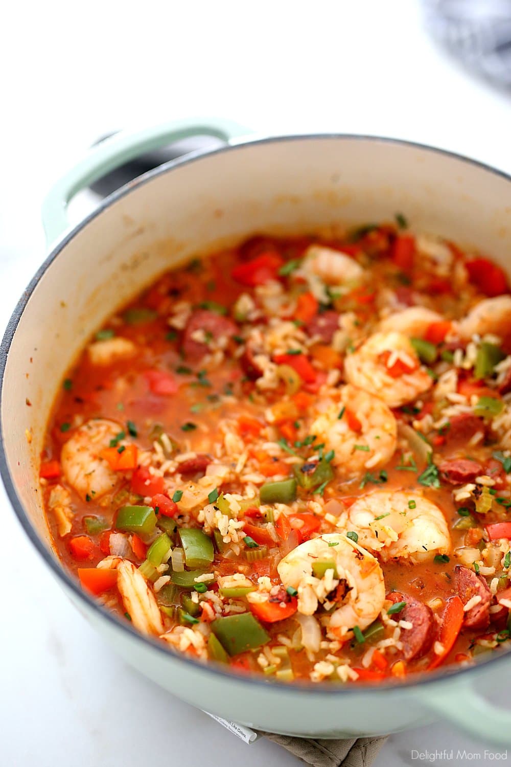 Healthy Jambalaya Recipe With Shrimp And Sausage - Delightful Mom Food