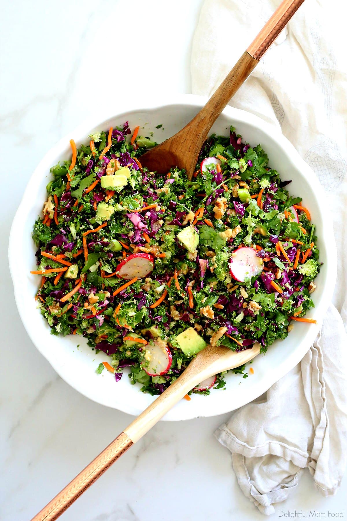 Detox Salad (Chopped Kale Salad) - Delightful Mom Food