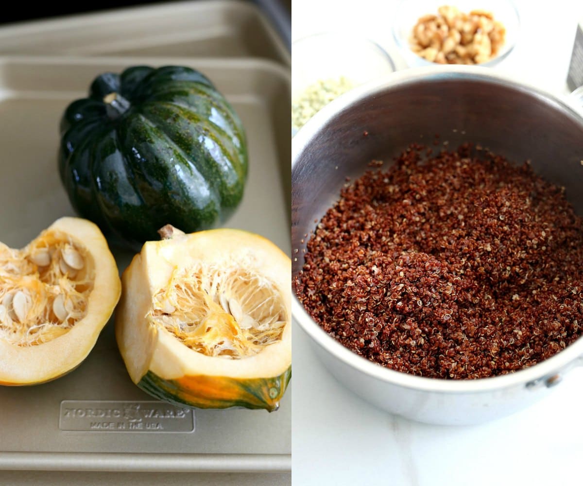 how to stuff squash with quinoa cooked on the stove