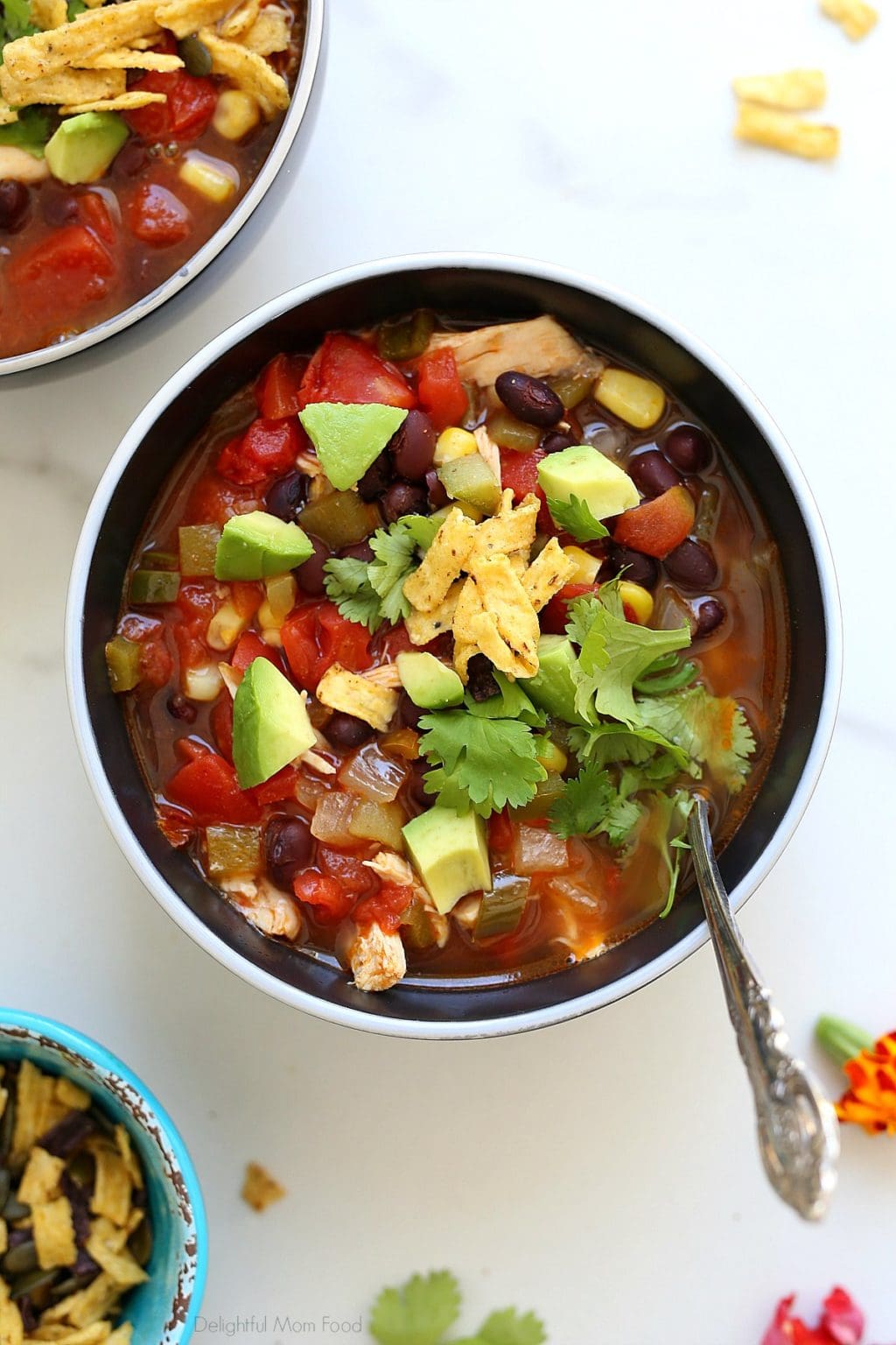 Healthy Chicken Tortilla Soup - Delightful Mom Food
