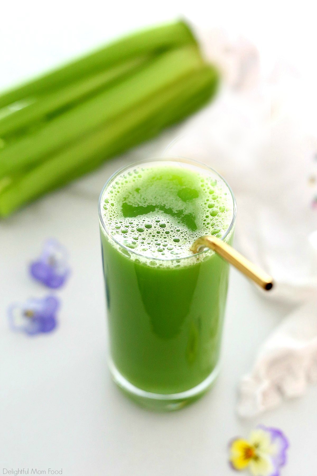 spænding frisør skildpadde Tasty Celery Juice Recipe (Blender & Juicer) - Delightful Mom Food