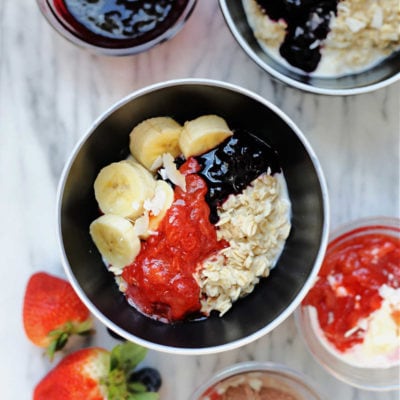 best homemade fruit compote recipe made with strawberries and blueberries without slurry ingredients using fresh or frozen fruit