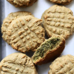 healthy gluten-free sunbutter cookies on a tray
