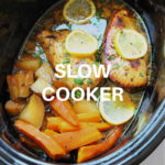 lemon honey chicken cooked in the slow cooker