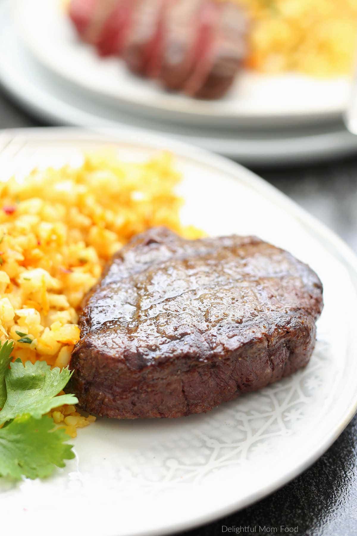 Healthy BBQ ideas for summer: top sirloin steak.