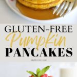stack of gluten free pumpkin pancakes on a plate
