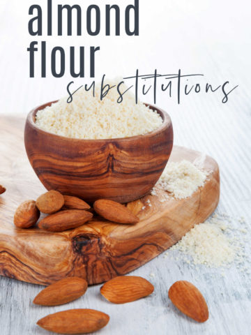 almond flour substitutes with almonds on a table