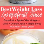 easy fat burn weight loss drink made with apple cider vinegar and grapefruit