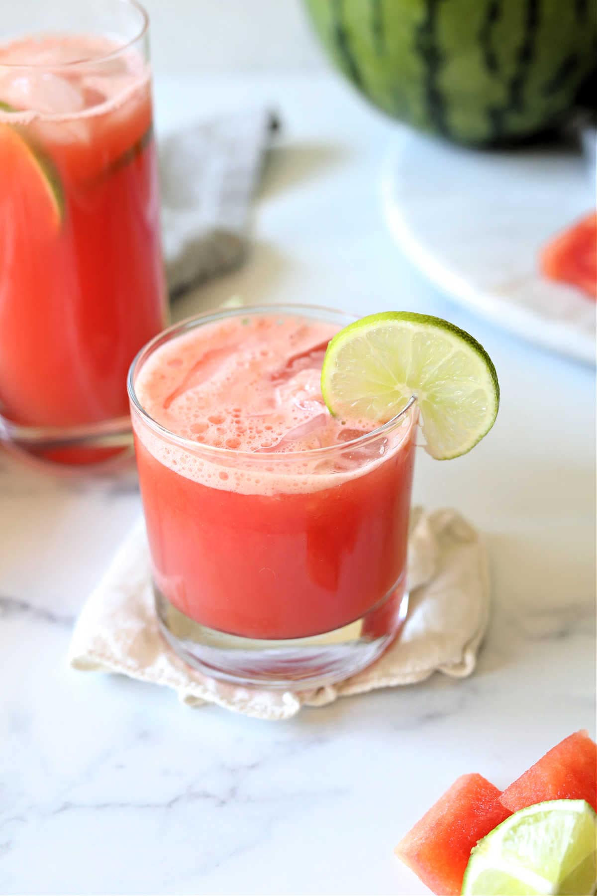 watermelon drink in a glass