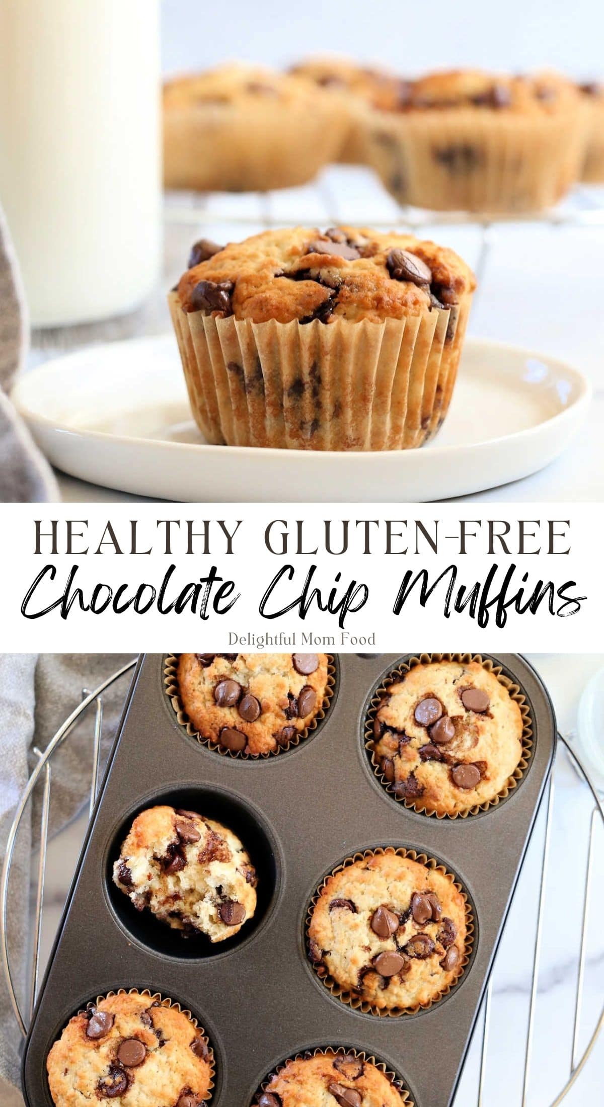 Healthy chocolate chip muffins recipe with oats