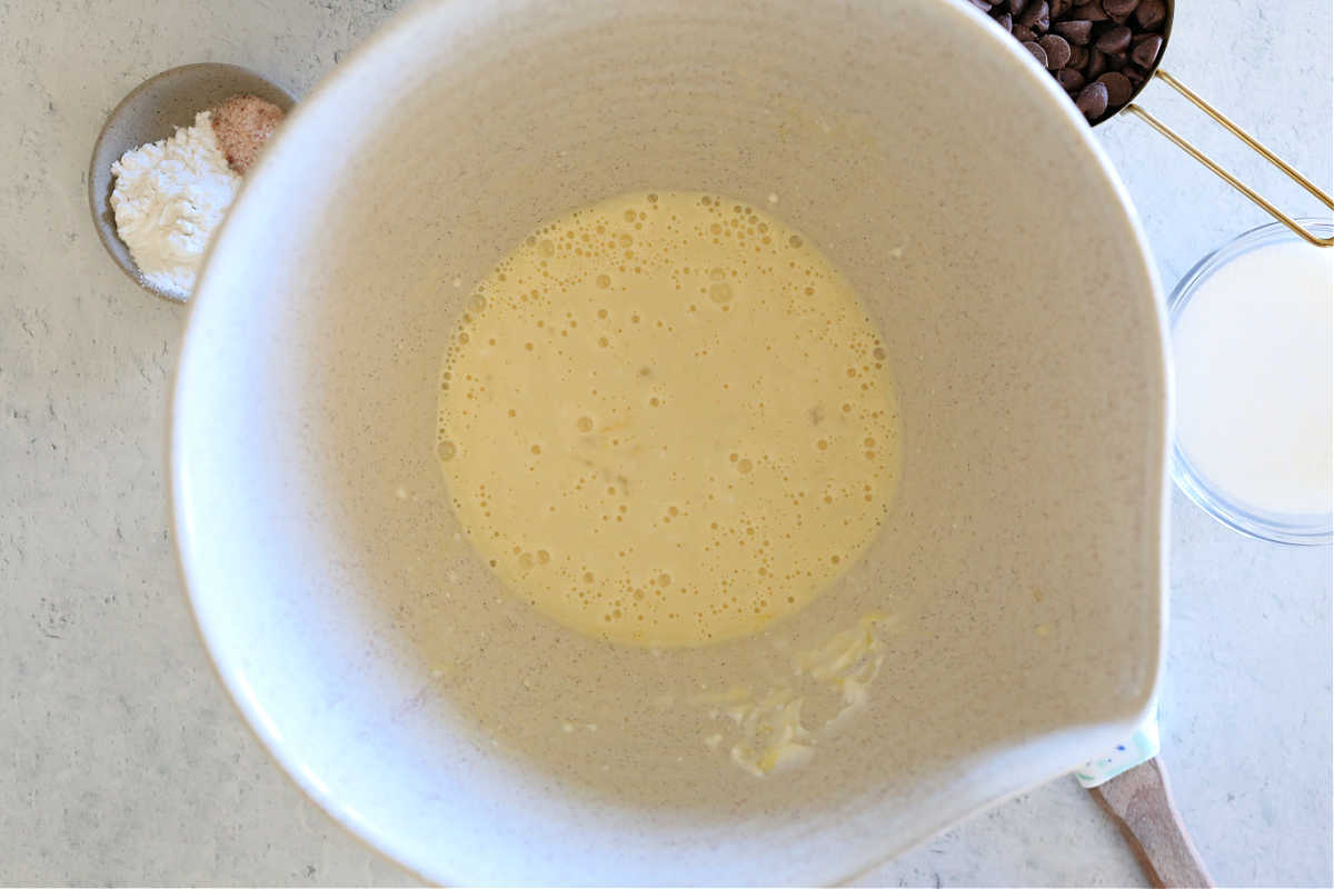 muffin batter in a bowl